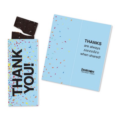 One Color Foil-Stamped Stock Gratitude Sweeter Cards with Sea Salt Caramel Chocolate Bar
