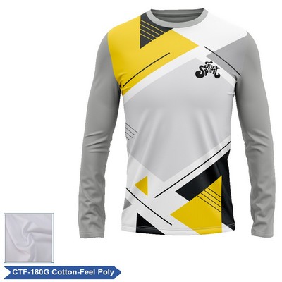 Unisex & Kids' Sublimation Cotton-Feel Long Slv Economy Tee