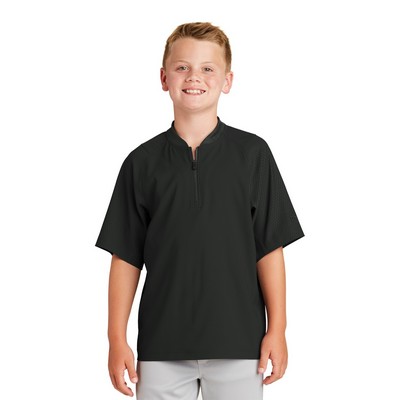 New Era ® Youth Cage Short Sleeve 1/4-Zip Jacket.
