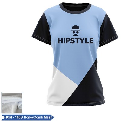 Women's Sublimation 160G Honeycomb Short Sleeve T-Shirt