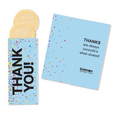 One Color Foil-Stamped Stock Gratitude Sweeter Cards with Sugar Cookies