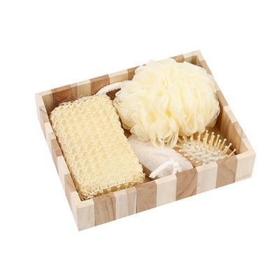 5 Pcs Wooden Box Bath Set