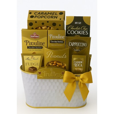 Golden Gourmet Indulgence Gift Basket