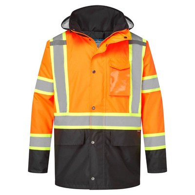 Hi-Vis X Back Contrast Winter Traffic Jacket