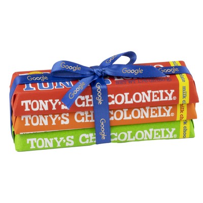Tony's Chocolonely® Small Chocolate Bar 3 Pack w/ Custom Ribbon