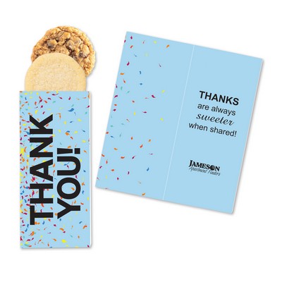 One Color Foil-Stamped Stock Gratitude Sweeter Cards with Homestyle Cookie Duo
