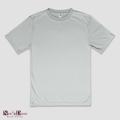 Men's Short Sleeve T-Shirts - Silver or Natural 100% Polyester - Neil & David®